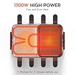 Voohek Korean BBQ Grill Raclette Grill Indoor Grills Electric Smokeless Electric Grill 2 in 1 Nonstick Grilling Plate & Cooking Stone Adjustable Temperature 8 Raclette Pans 8 Wooden Spatulas 1300W - Image 3