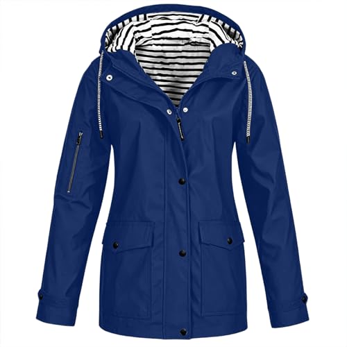 Chubasquero para mujer largo talla grande 6-24 con capucha 7
