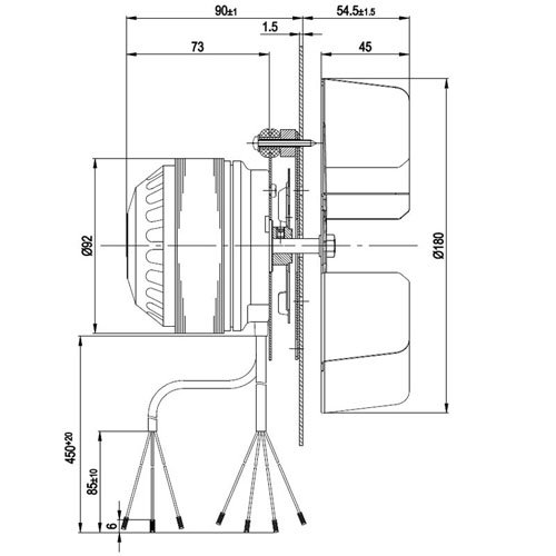 Easyricambi Ventola Motore ESTRATTORE FUMI per Stufa A Pellet EBM R2E180-CG82 180MM 68W 2530 RPM LAMINOX Eva CALOR FERROLI NORDICA PALAZZETTI Cola EDILKAMIN MCZ