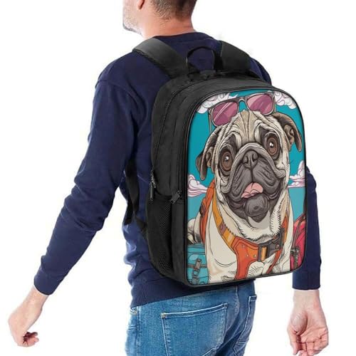 Mochila de Bulldog Francés con relieve 3D ergonómica y gran capacidad 5