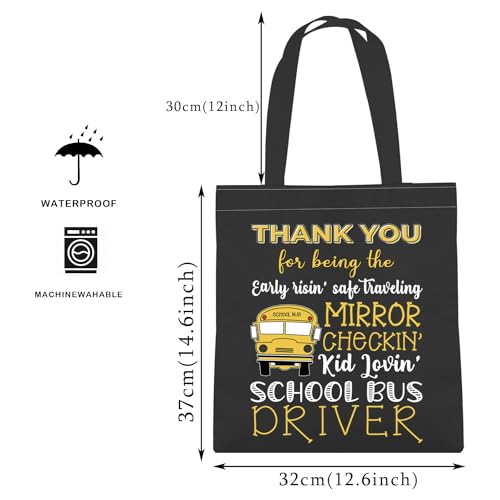 MAOFAED School Bus Driver Gift Canvas Tote Bag For School Bus Driver Graduation Gift Teacher’s Day Gift2
