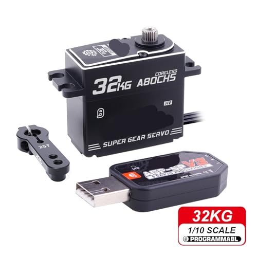 A80CHS 32 kg 7.4 V motor sin escobillas servo digital con engranaje metálico y HSS20P2 2