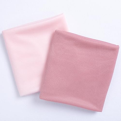Image of Socomi Wedding Arch Draping Fabric 29 inch x 20Ft 2 Panels Sheer Outdoor Curtain Drapes Extra Long for Bridal Baby Shower Birthday Party Decor Dusty Rose and Blush Pink