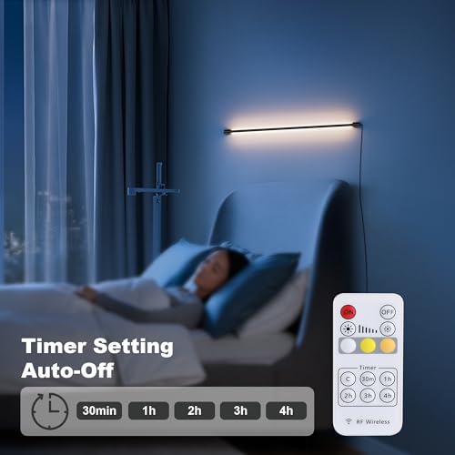 Aplique LED para interior con enchufe interruptor mando a distancia 14W 7