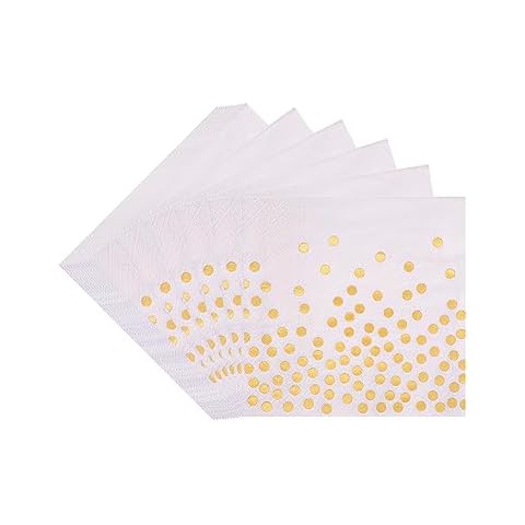 VReder Champagne Gold Party Napkins, 50pcs Cover