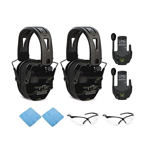 Walker's Razor Tacti-Grip Electronic Earmuffs (Multi Camo Gray) 2-Pack