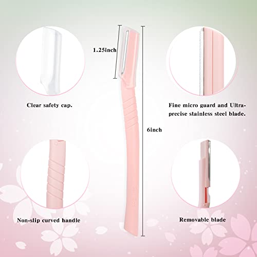 Eyebrow-Razor-Dermaplaning-Tool-Sangle-Sopffy-6-Pcs-Face-Razors-for-Women-Sensitive-Skin-Eyebrow-Trimmer-Facial-razor-Face-shavers-with-Safety-Cover-for-women-Skincare