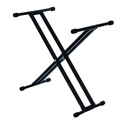 Image of blueberry R-13 Heavy Duty Double-X Adjustable Keyboard Stand | Universal Piano Stand for Yamaha, Casio, Roland & All Digital Keyboards