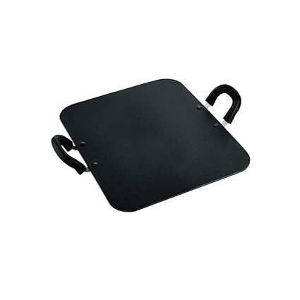 UCOOK Non-Stick Aluminium Square Pathri Tawa 350 x 305 mm, 5 mm Thickness, Black