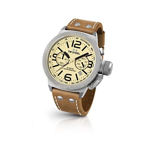 TW Steel Reloj Cronógrafo para Unisex de Cuarzo con Correa en Cuero CS13