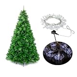 ALEKO CTB022 Holiday Décor Bundle - Traditional Artificial Indoor Christmas Tree and 50 LED Soft White Crown Lights - 9 Foot/19.5 Feet