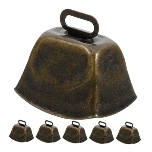 BCOATH 6 Pack Vintage Metal Christmas Cow Bells Rustic Farm Bell Decorations Melodious for Herd Management Pet Training