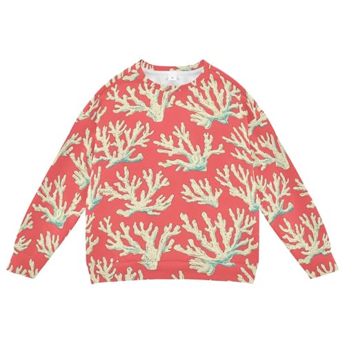 JUNZAN Cartoon Cute Corals Kids Girls Pullover Hoodie Crewneck Hoodie for Boys Athletic 4T