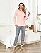Litherday Schlafanzug Damen Lang Pyjama Baumwolle Nachtwäsche Winter Pyjama Set mit Sternenmuster Zweiteiliger mit Rundhals Sleepwear