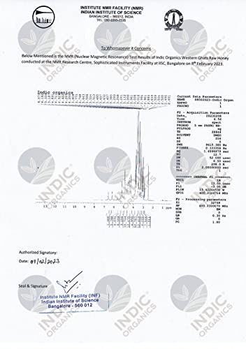 Image of Indic Organics Western Ghats Raw NMR Tested Honey | Unprocessed, Unheated & Unpasteurized | NMR Tested at IISc, Bangalore (Wild Forest, 320 Gm)