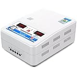 RETRIN Automatischer Spannungsstabilisator einphasigen 220 V,Spannungsregler aus reinem Kupfer,Dual-Digitalanzeige und Überspannungsschutz für Kühlschrank,Fernseher und Computer 6800W