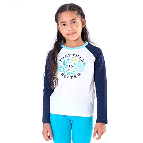 Image of Mightly Boys and Girls' Long Sleeve Raglan Shirt | Organic Cotton, Colorful Casual Stylish Clothes, Soft&Fresh Crew Neck Tee