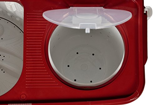 Image of Intex 6.2 kg Semi-Automatic Top Loading Washing Machine (WMS62TL, White and Maroon)