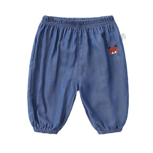 Baby Boys Girls Stretch Denim Harem Pants Infant Elastic Waist Baggy Foot Binding Jeans Vintage Denim Trousers