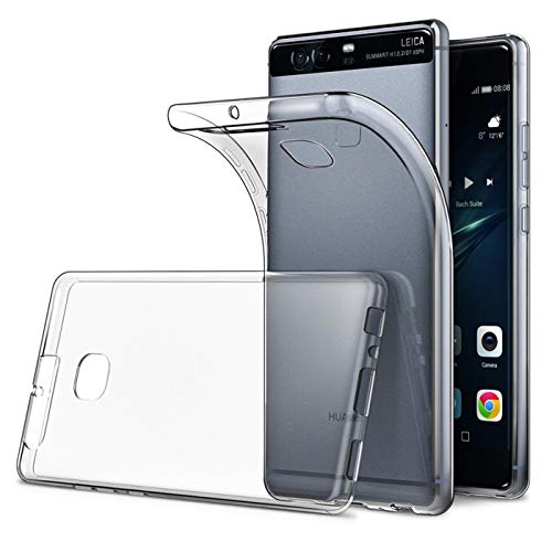 Verco Handyhülle für Huawei P9 Hülle, Handy Cover für P9 Hülle Transparent Dünn Klar Silikon, durchsichtig