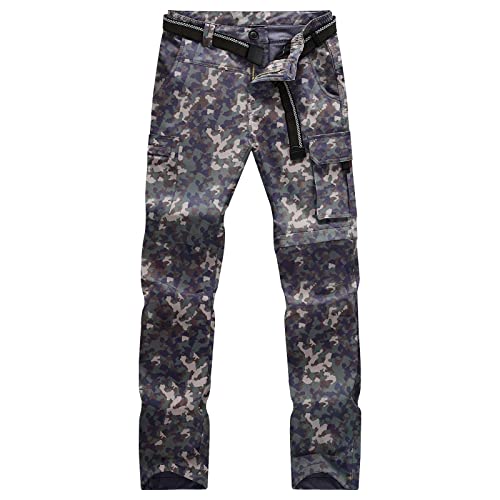 Stunshow Men's Outdoor Fishing Pants Upf 50+ Quick Dry Lightweight Waterproof Mountaineering Pants With Belt Camouflage1 38 #TOP1