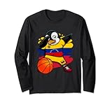 Diseño de baloncesto con orgullo venezolano para cualquier fanático del baloncesto del equipo de baloncesto de Venezuela. Divertida ropa de pingüino bailando para los amantes del baloncesto Venezuela tiene un bonito pingüino que lleva una camiseta deportiva de la bandera de Venezuela haciendo baile de hip hop y dab