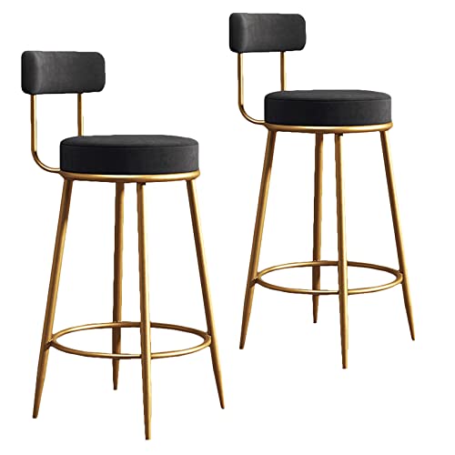 Tabourets de bar de 86 cm avec dossier lot de 2 chaises hautes cuisine pub et extérieur