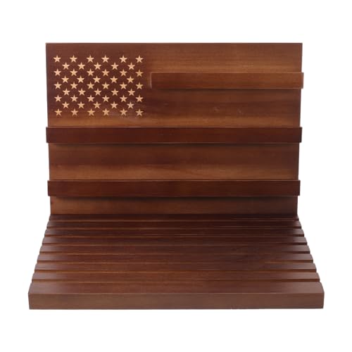 Soporte de madera para exhibiciones y colecciones en el salon con multiples compartimentos 2