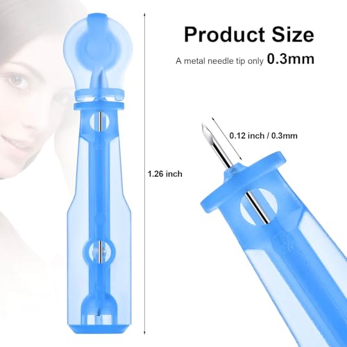 VisgDesg 100Pcs Disposable Sterile Pimple Popper Needles, Ultra-Fine Acne Extractor Tools for Blackhead Whitehead Blemish Removal, Professional Facial Skin Care Kit for Clearer Skin