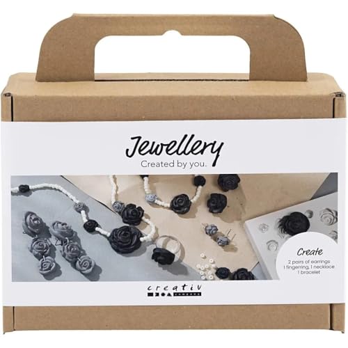 Kit bricolage bijoux pour animer un anniversaire enfant avec un atelier créatif noir et blanc
