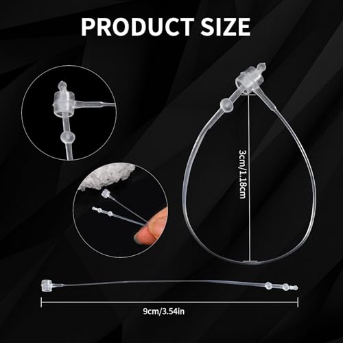 1000 Stücke Preisschilder Anhänger Fäden Sicherheitsfäden für Etiketten Transparent Loop Pins 90 mm Loop Lock für Preisschilder Etiketten, Preisauszeichner, Kleidung, Schuhe (runder Kopf)