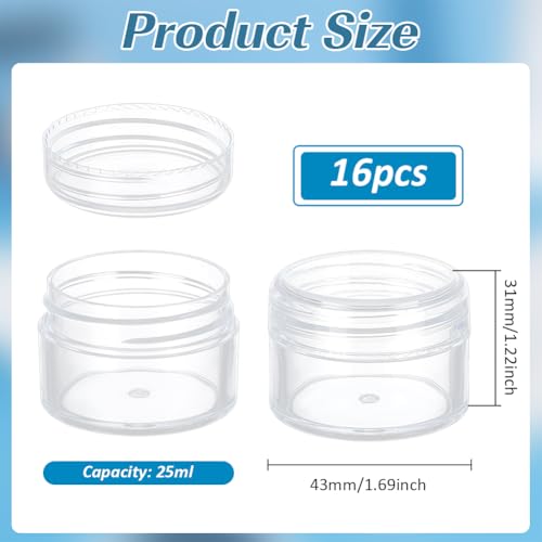Image of BENECREAT 27 Pack Mixed Size Rectangle Mini Clear Plastic Bead Storage Containers Box Case with lid for Items,Pills,Herbs,Tiny Bead,Jewerlry Findings, and Other Small Items
