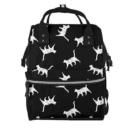 Sac à dos ordinateur portable animaux mignons et chat blanc