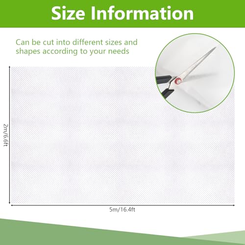 Vaktop Wintervlies für Pflanzen Frostschutz, Vlies Pflanzen Winter Wasserdurchlässig, Pflanzenvlies Winterschutz 2 x 5m, Gartenvlies Frostschutz Weiß zum Schutz vor Frost, Schädlingen, Vögeln