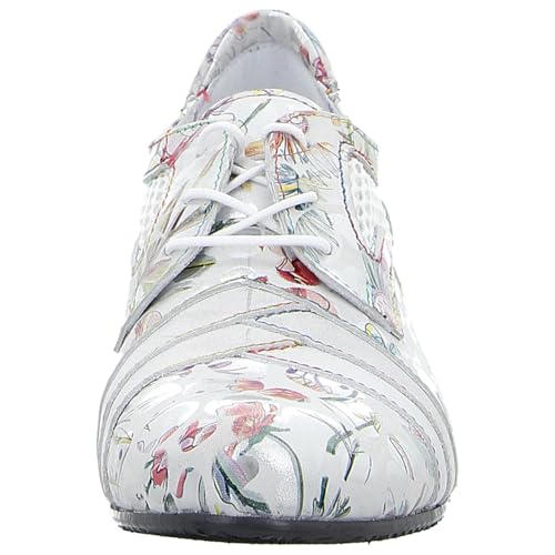 Escarpins en cuir véritable gris Simen imprimé lacets fait main