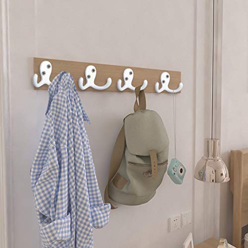 8 Pack Heavy Duty Double Prong Coat Hooks Wall Mounted With 16 Screws Retro Double Hooks Utility Hooks For Coat, Scarf, Bag, Towel, Key, Cap, Cup, Hat #TOP4