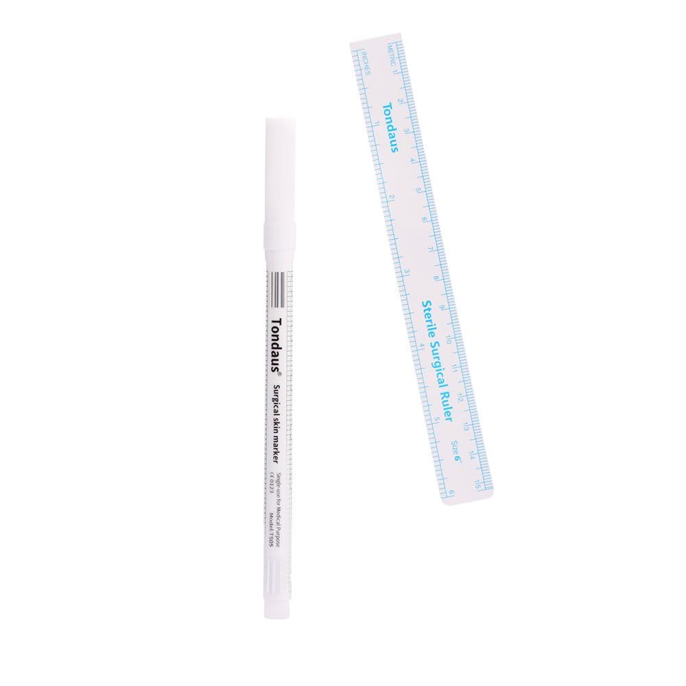 Skin Marker Tattoo Piercing Positioning Marking Pen,White Surgical Eyebrow Tattoo Skin Marker Pen,Waterproof Tattoo Markers Pen for Eyebrow Lips Skin