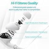 USB C Headphones for iPhone 15/16/17 Pro Max, Type C Headphones Built-In Microphone and Volume Control, Hi-Fi Stereo Noise-Cancelling Earbuds, Wired In Ear Earphones For Galaxy S25 S24 S23 S22 S21 - Image 4