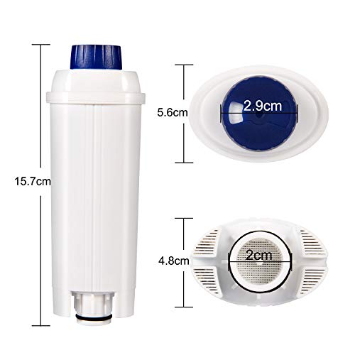 Ouxunus Coffee Machine Filters Replacement For Delonghi Filter Dlsc002, Water Filter Cartridges Activated Carbon Softener, Compatible With Ecam, Esam, Etam, Bco, Ec. (Pack Of 4) #TOP1