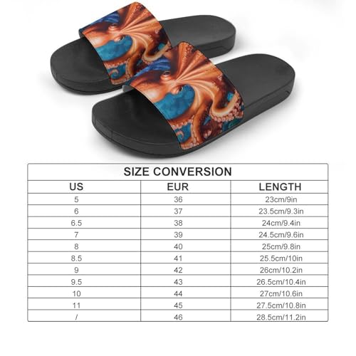 Death Octopus Funny House Sandals Non Slip Shower Slippers Quick Drying Bathroom Shoes for Women Men2