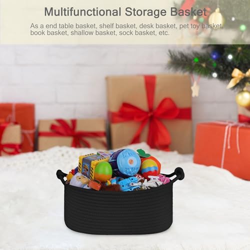 Image of Small Empty Gift Basket with Bag & Ribbons, Black