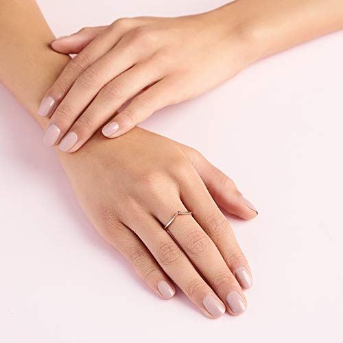 Anillo Wishbone Pandora fino de oro rosa pulido para mujer 6