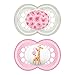 MAM Animal Pacifier (2 pack, 1 Sterilizing Pacifier Case), Pacifiers 16 Plus Months, Baby Girl Pacifier, Best Pacifiers for Breastfed Babies