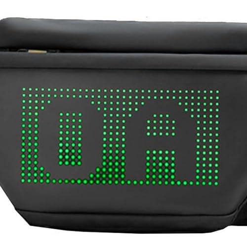 Zhangpu Schultertasche mit LED-Display, mehrere Fächer, programmierbare LED-Fanny-Tasche für Männer und Frauen, Nr. 811