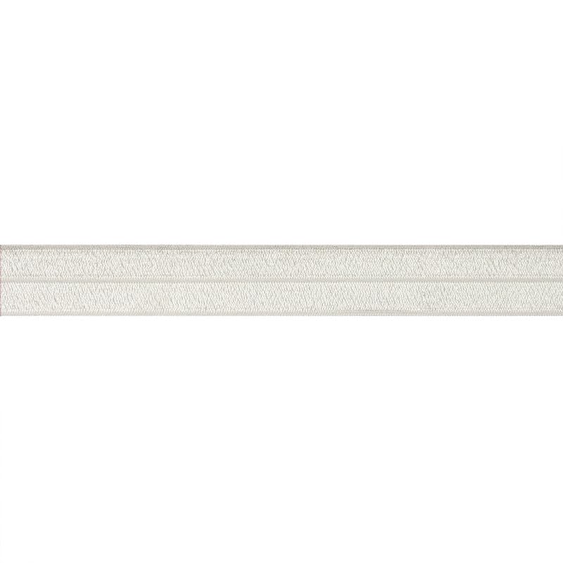 Nine Looms - Banda elástica plegable brillante de 25 mm, 100 yardas, cinta de elastano para el pelo, diadema, vestido, costura, bandas elásticas de punto blanco apagado para pantalones y costura de