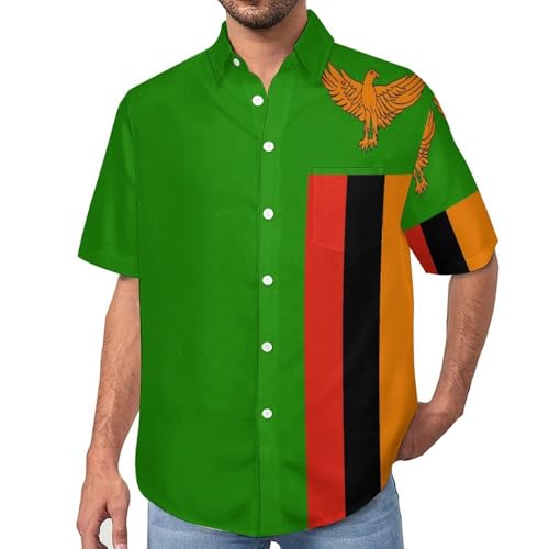 Chemise Hawaïenne pour Homme Zambie à boutonnière et imprimé graphique de plage