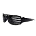 Produktbild Gearmax® Lochbrille/Rasterbrille zum Augentraining und zur Entspannung, Gitterbrille mit klappbaren (Schwarz)