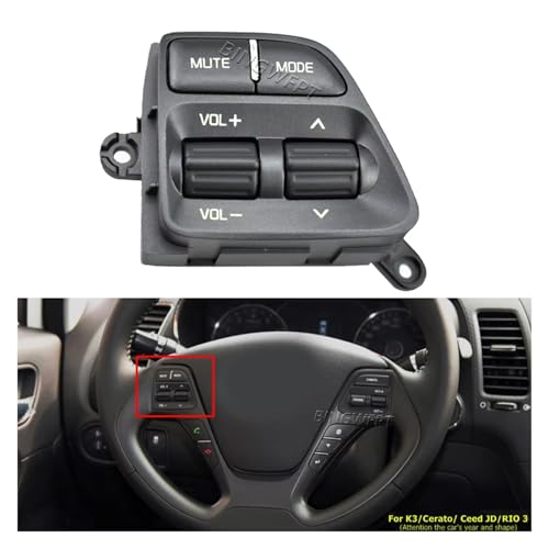 Interrupteur vitre électrique Kia Rio 3 et Ceed commande volant R-Meter - 2