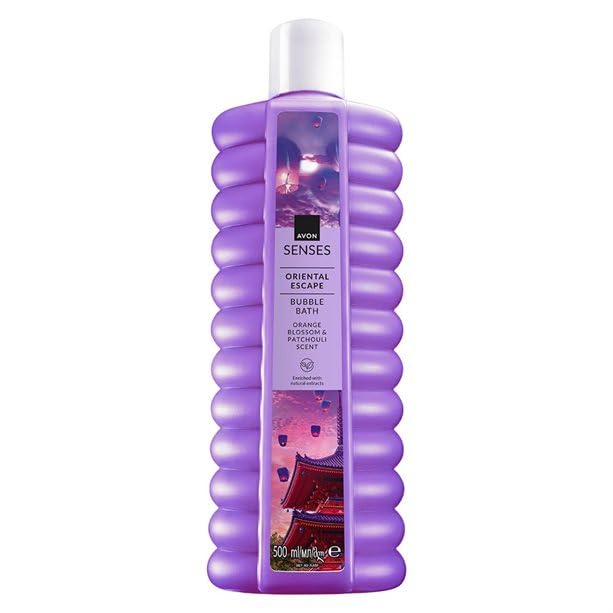 Avon Senses Oriental Escape - Espuma de baño (500 ml, azahar y pachulí)