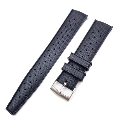 Bracelet montre tropical caoutchouc FKM vintage et boucle acier 316L